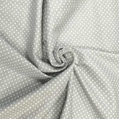 Отрез ткани бязь плательная 50*50 см Горох цвет серый - фото 5215