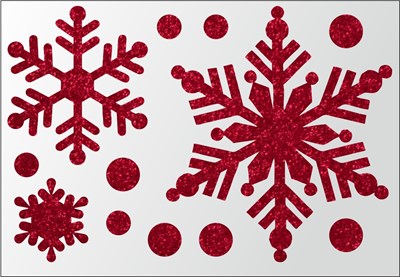 Глиттерные термонаклейки Снежинки цветные, 1 шт.  ТА-003 - фото 5668