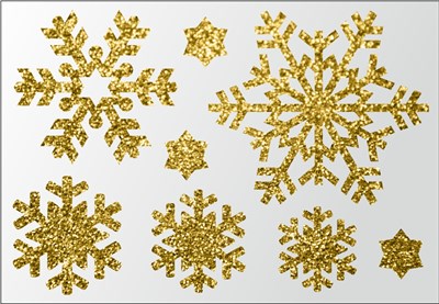 Глиттерные термонаклейки Снежинки цветные, 1 шт.  ТА-002 - фото 5674