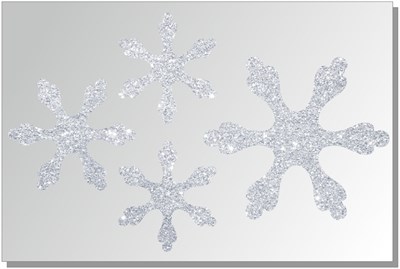 Термонаклейки глиттерные Снежинки цветные ТА-013 - фото 5724
