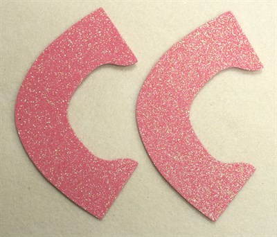 Набор для создания кукольных туфелек ТМ Сама сшила (верхняя часть) , цвет нежно-розовый глиттер - фото 6578