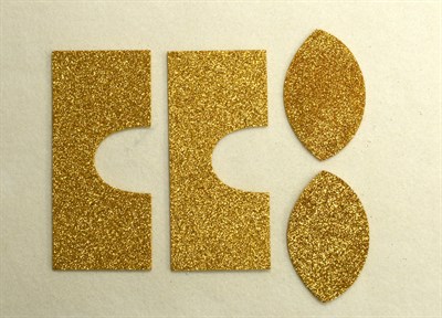 Набор для создания кукольных сапожек ТМ Сама сшила (верхняя часть) , цвет теплое золото глиттер - фото 6591