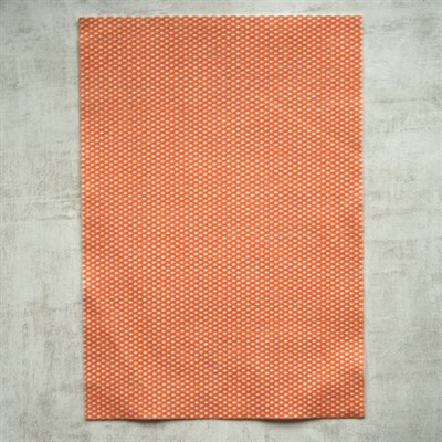Фетр мягкий с рисунком, цвет оранжевый, размер 20х30 см, толщина 1 мм , 1 шт. - фото 8193