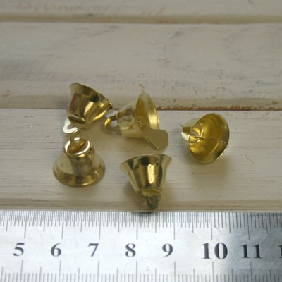 Колокольчик, цвет золото,  высота 15 мм, 5 шт. - фото 8252