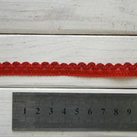 Тесьма, цвет красный, шир. 1 см, 1 м