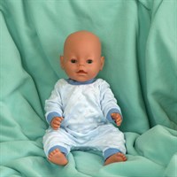 Одежда для бебиборна (рост 43 см) Комбинезон голубой, ОК-006, 1 комплект