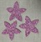 Цветочки из глиттерного фоамирана (упаковка -5 шт) розовые - фото 4898
