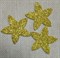 Цветочки из глиттерного фоамирана (упаковка -5 шт) золотые - фото 4903