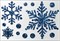 Глиттерные термонаклейки Снежинки цветные, 1 шт.  ТА-003 - фото 5667