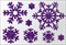 Глиттерные термонаклейки Снежинки цветные, 1 шт.  ТА-002 - фото 5675