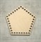 Заготовка (донышко) для вязаной корзинки Пятиугольник,14х14,5 см, 1 шт. - фото 8140